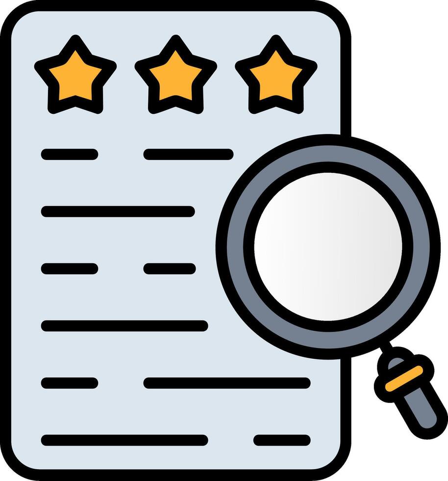 Analysis Line Filled Icon vector