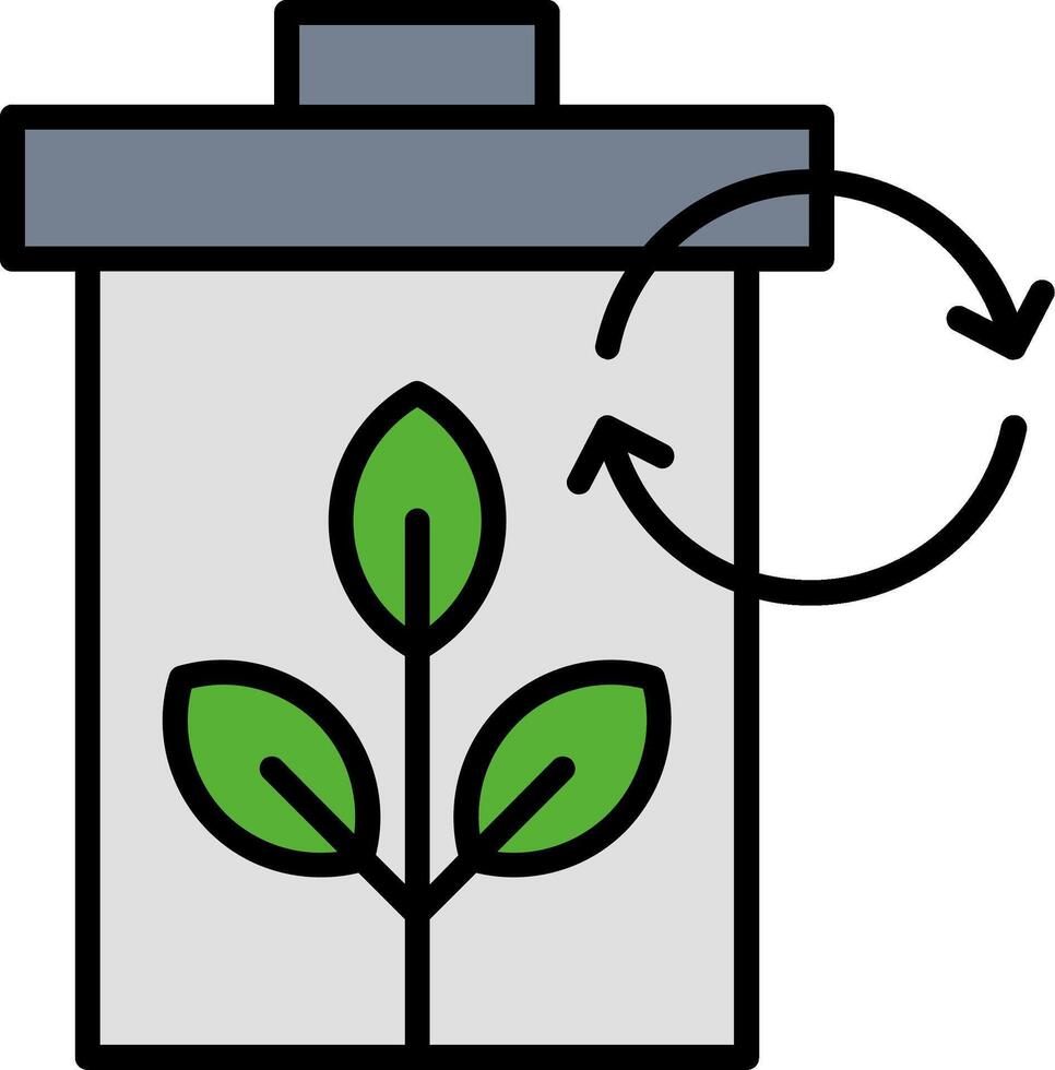 Recycle Line Filled Icon vector