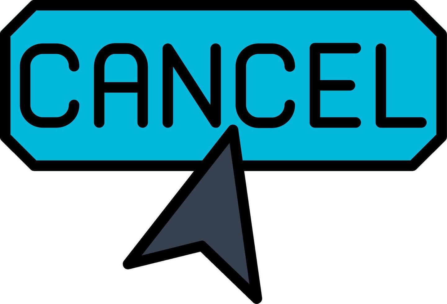 Cancel Line Filled Icon vector