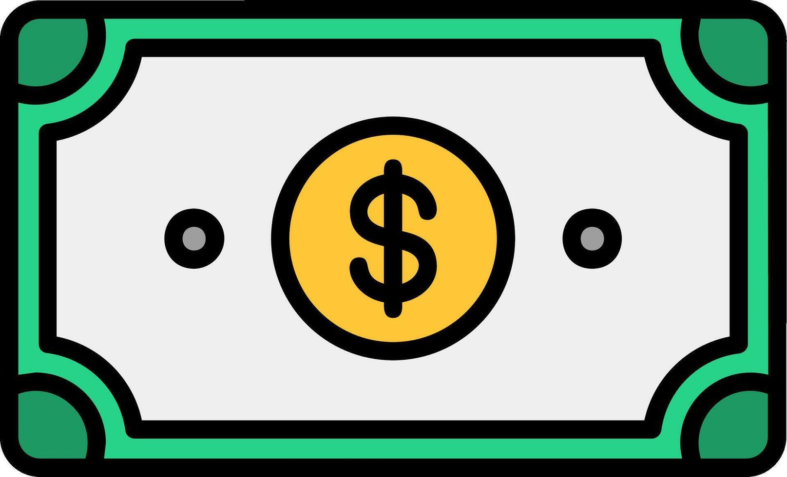 Money Line Filled Icon vector