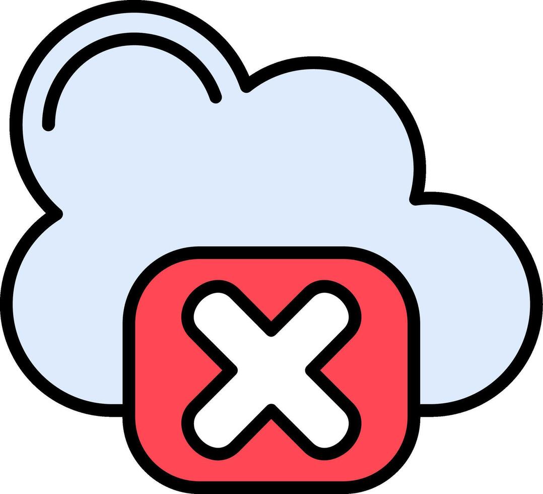 Rejected Line Filled Icon vector