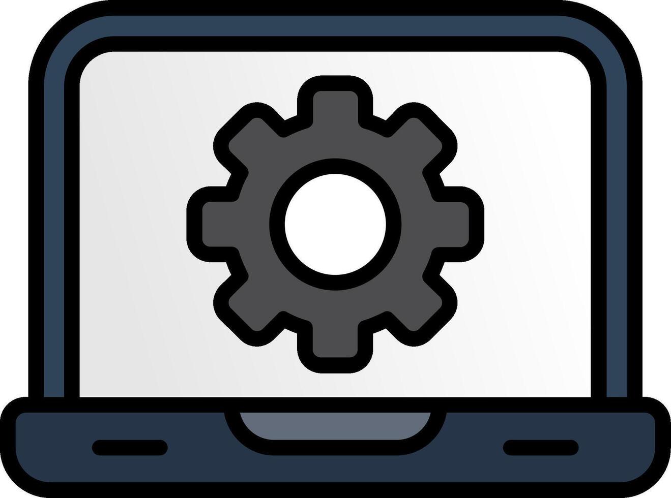 Settings Line Filled Icon vector