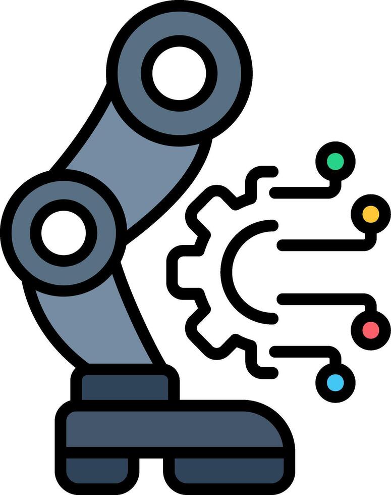 Robotic Legs Line Filled Icon vector