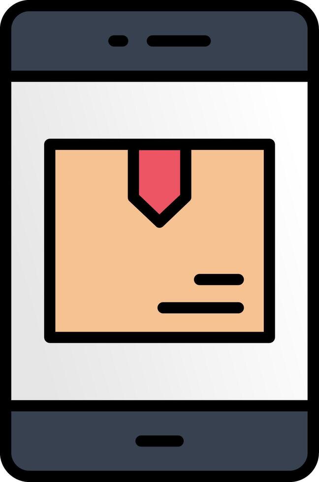 Shipping Line Filled Icon vector