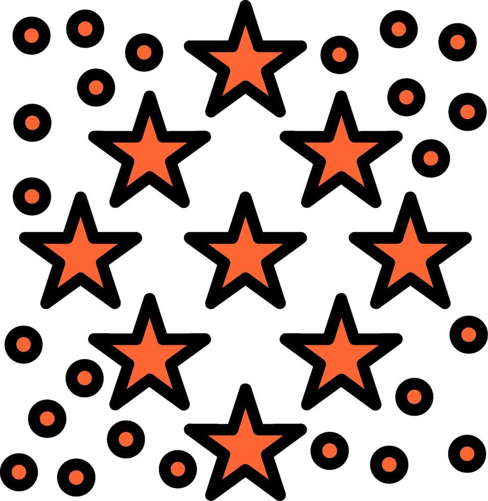 Stars Line Filled Icon vector