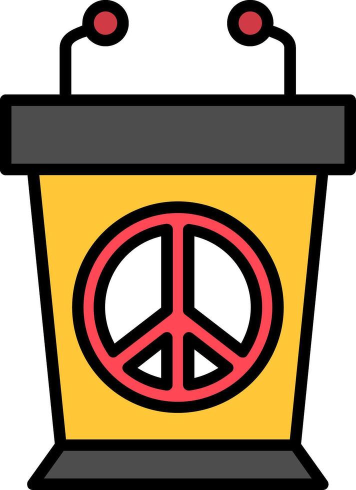 Speech Line Filled Icon vector