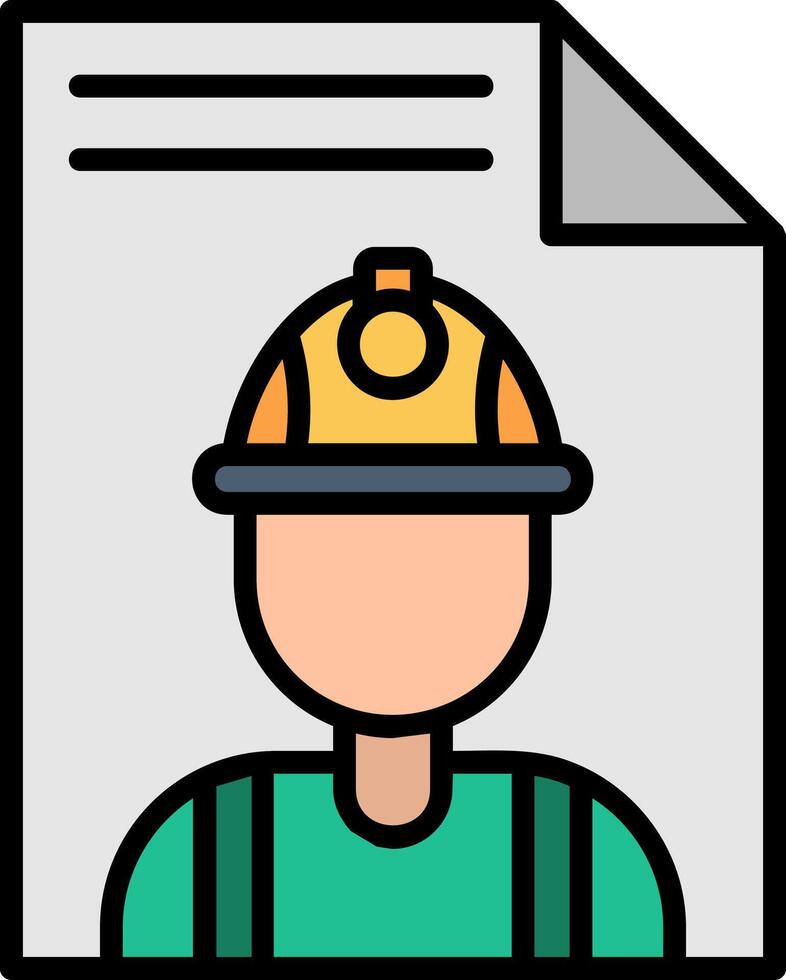 File Line Filled Icon vector