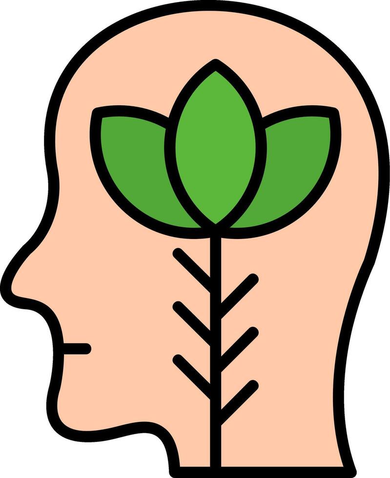 Mindfulness Line Filled Icon vector