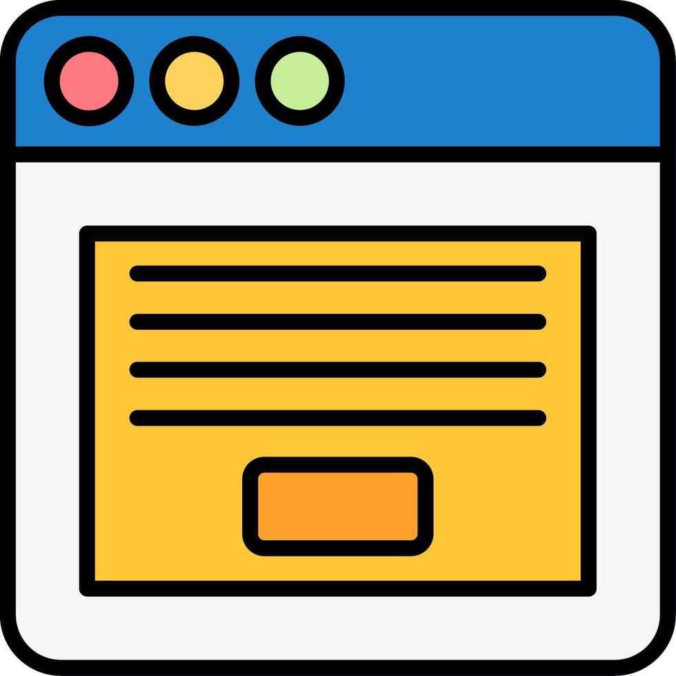 Notification Line Filled Icon vector