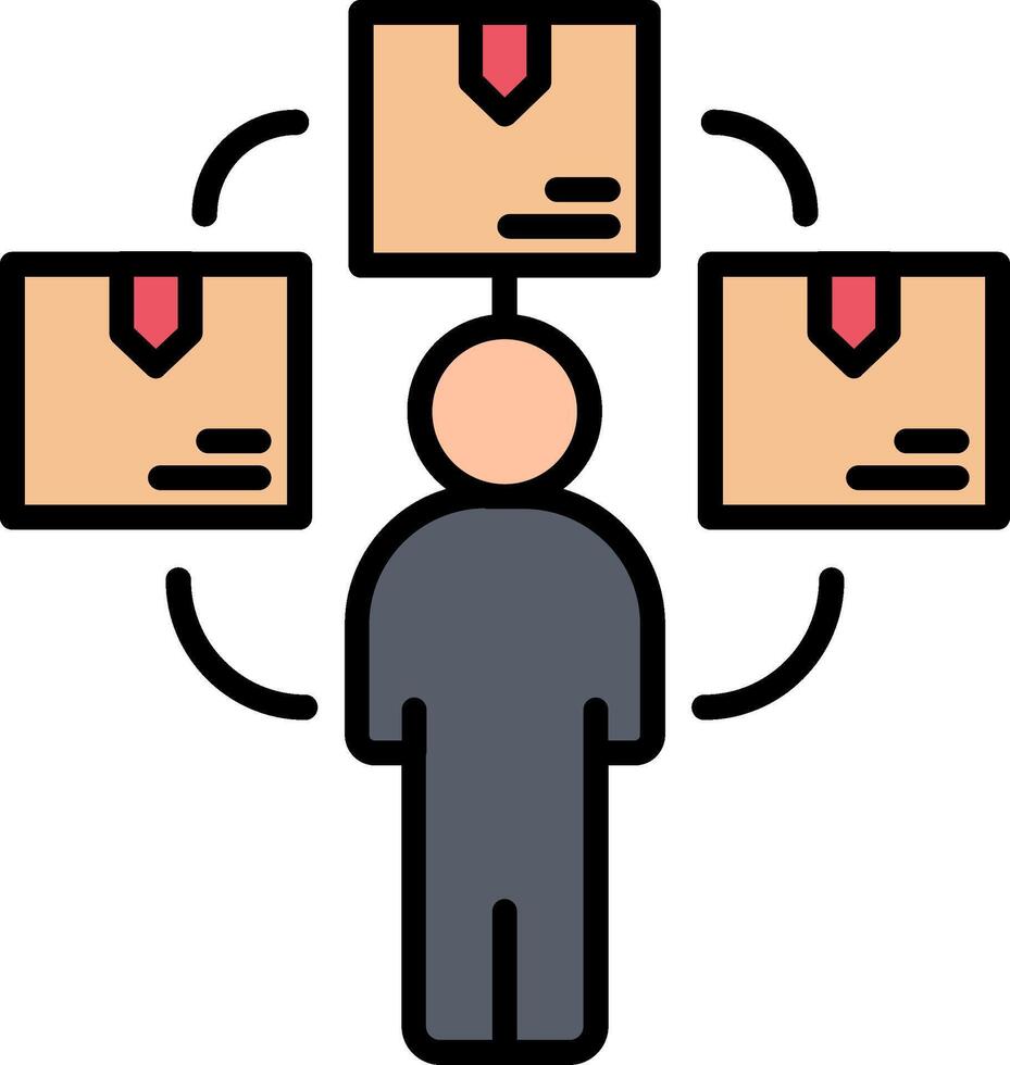 Job Line Filled Icon vector