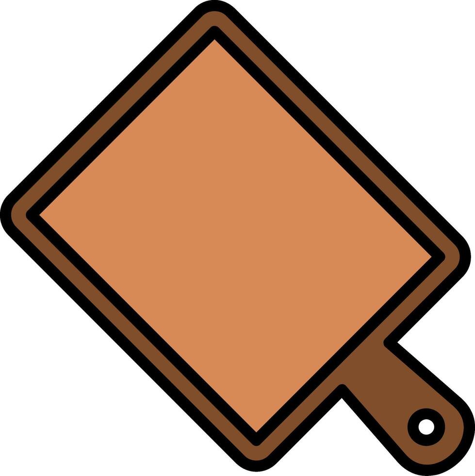 Chopping Board Line Filled Icon vector