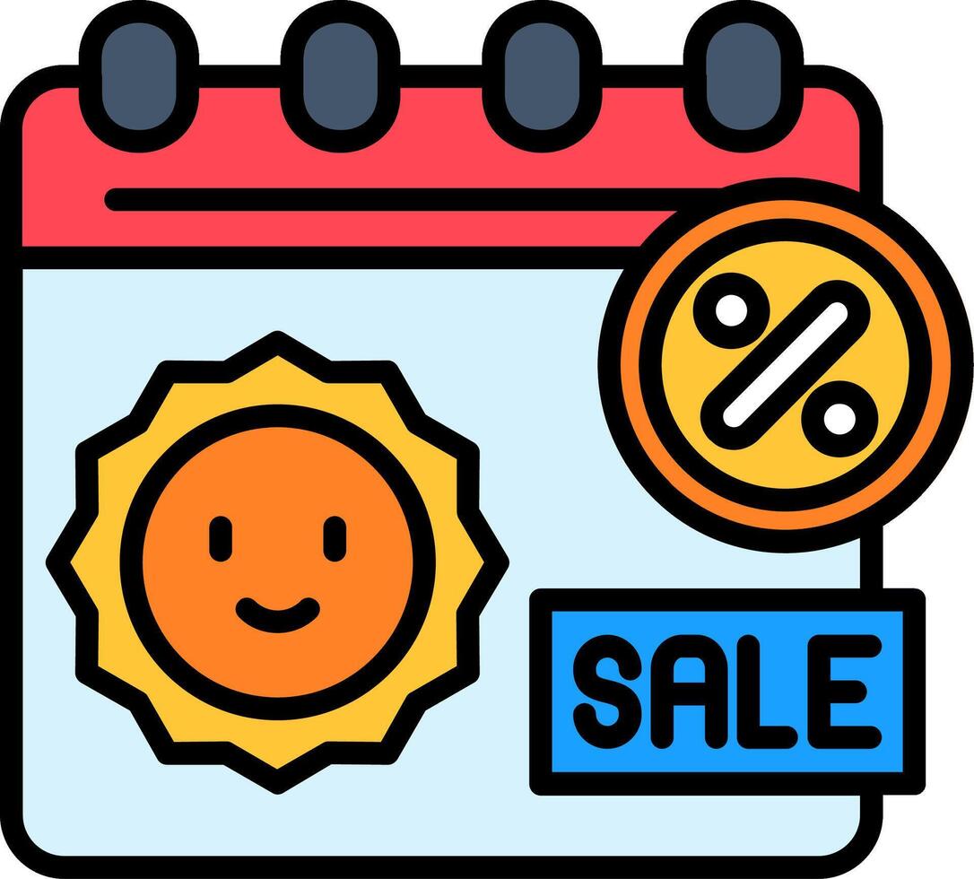 Calendar Line Filled Icon vector