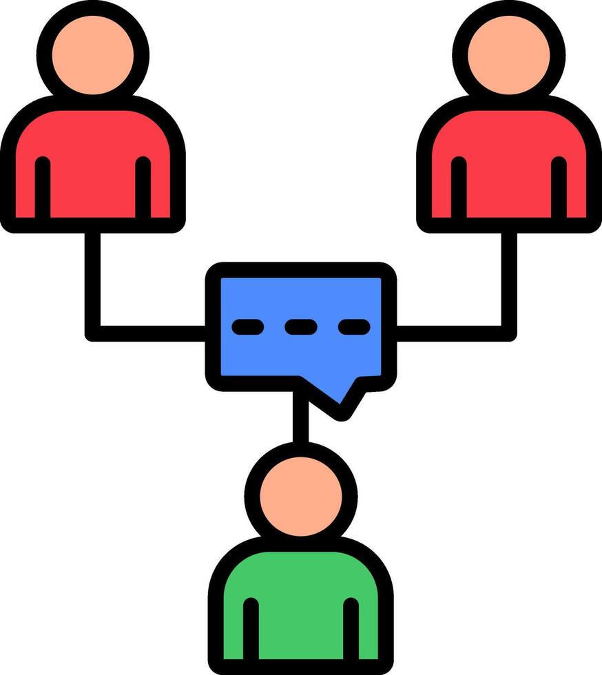 Communication Line Filled Icon vector