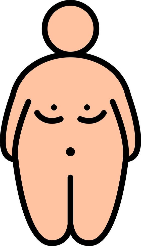 Over Weight Line Filled Icon vector