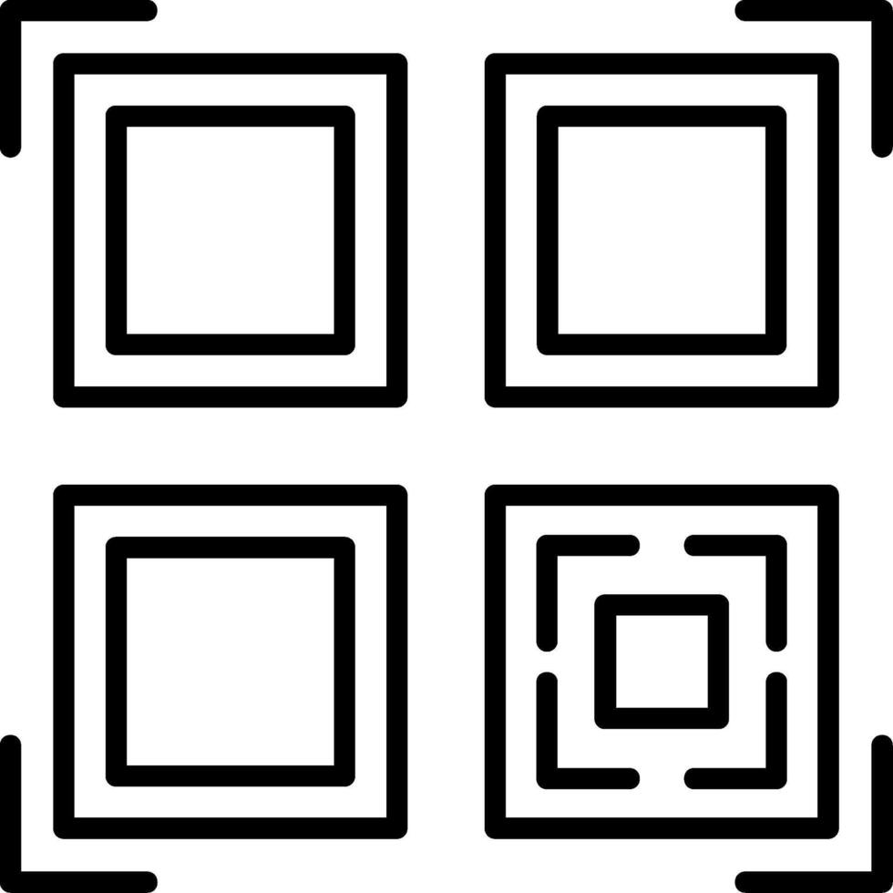 Qr Code Scan Line Filled Icon vector