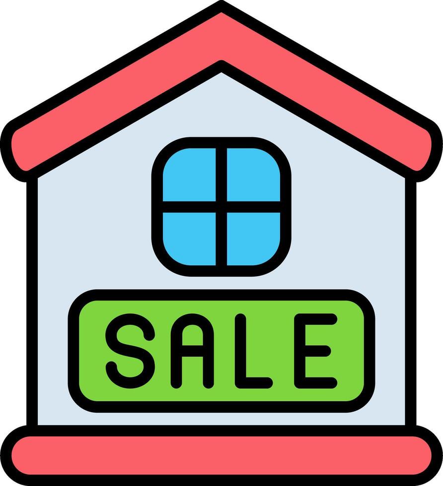 Sale Line Filled Icon vector