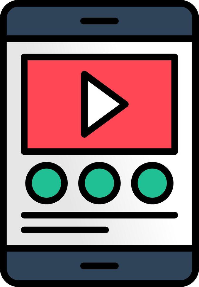 Social Marketing Line Filled Icon vector