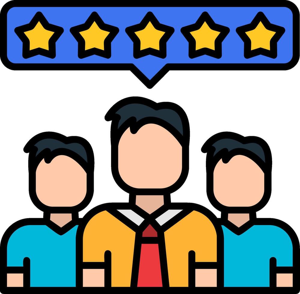 Feedback Line Filled Icon vector