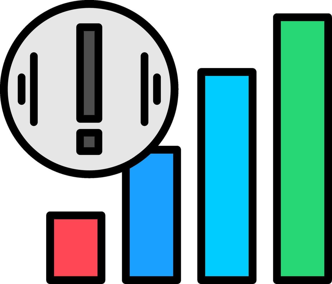 No Signal Line Filled Icon vector