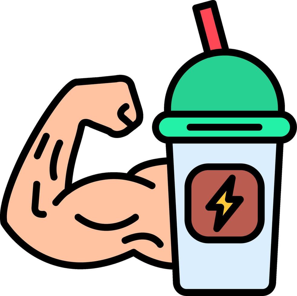 Shake Line Filled Icon vector