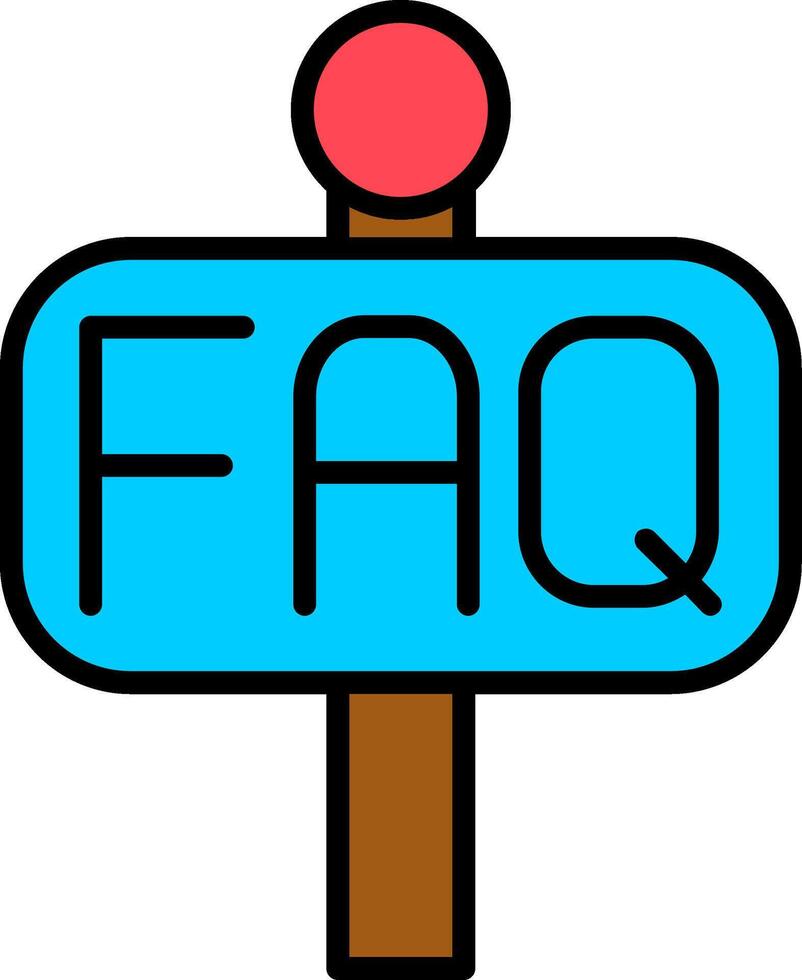 Sign Line Filled Icon vector