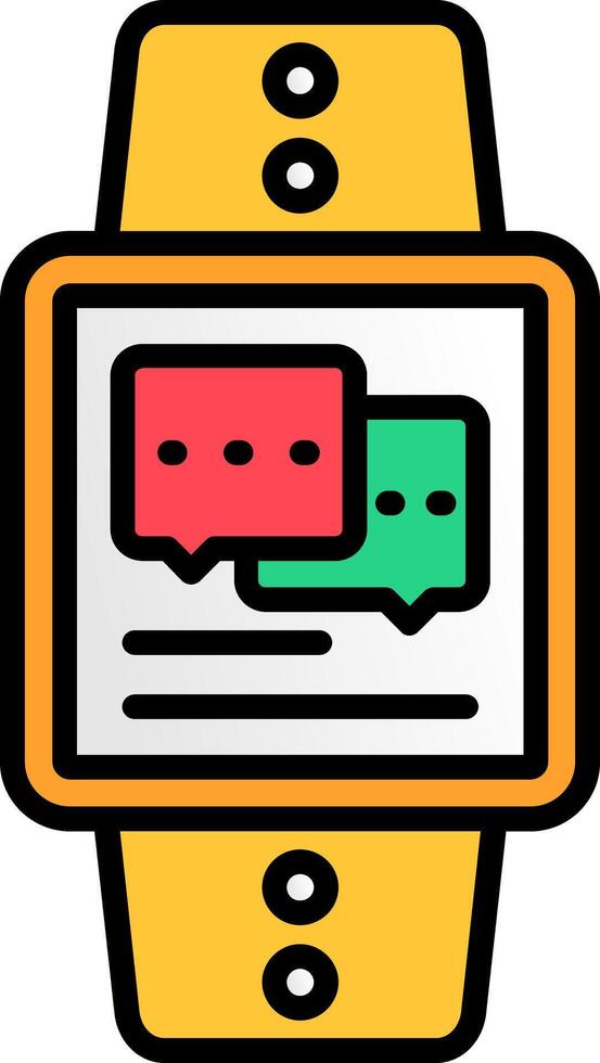 Smartwatch Line Filled Icon vector