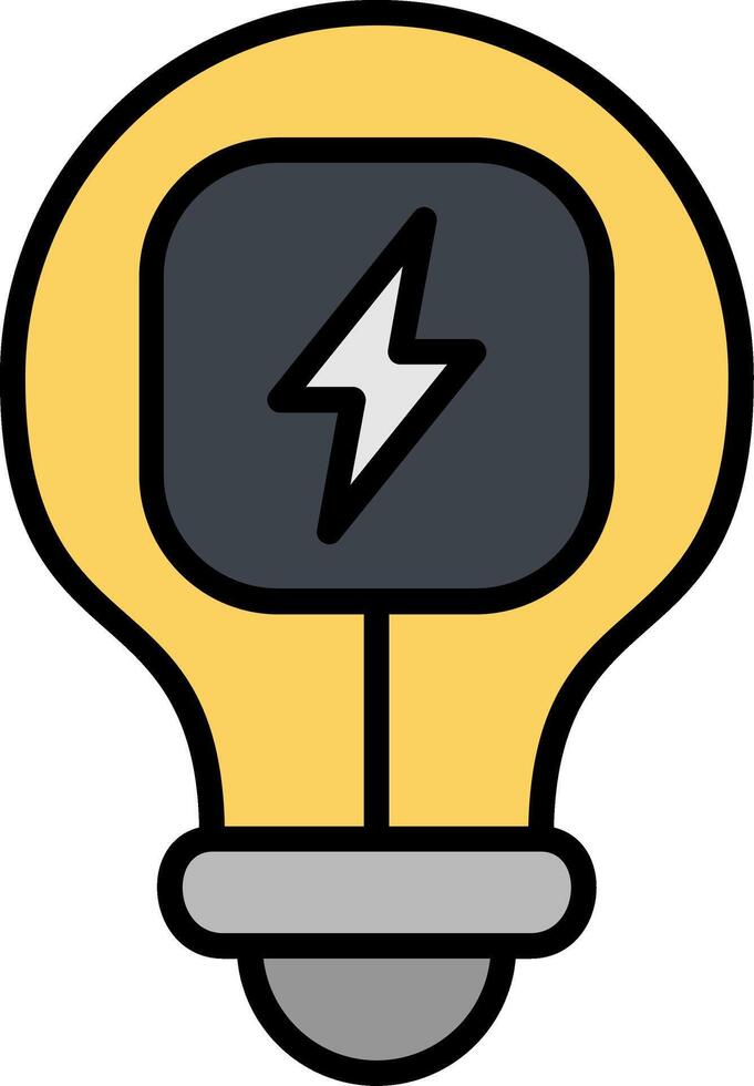 Bulb Line Filled Icon vector