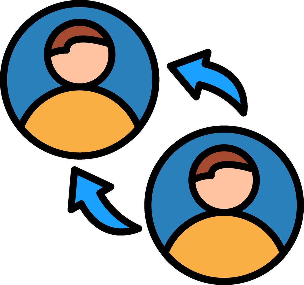 Change Line Filled Icon vector