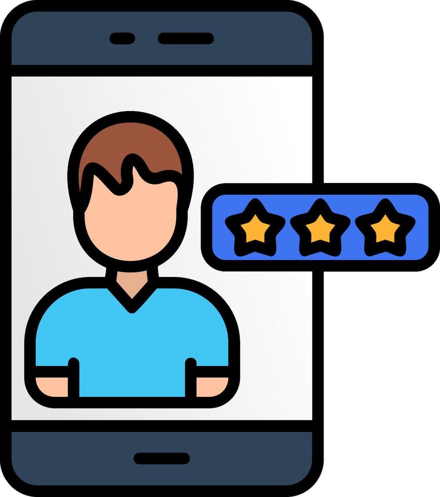 Feedback Line Filled Icon vector