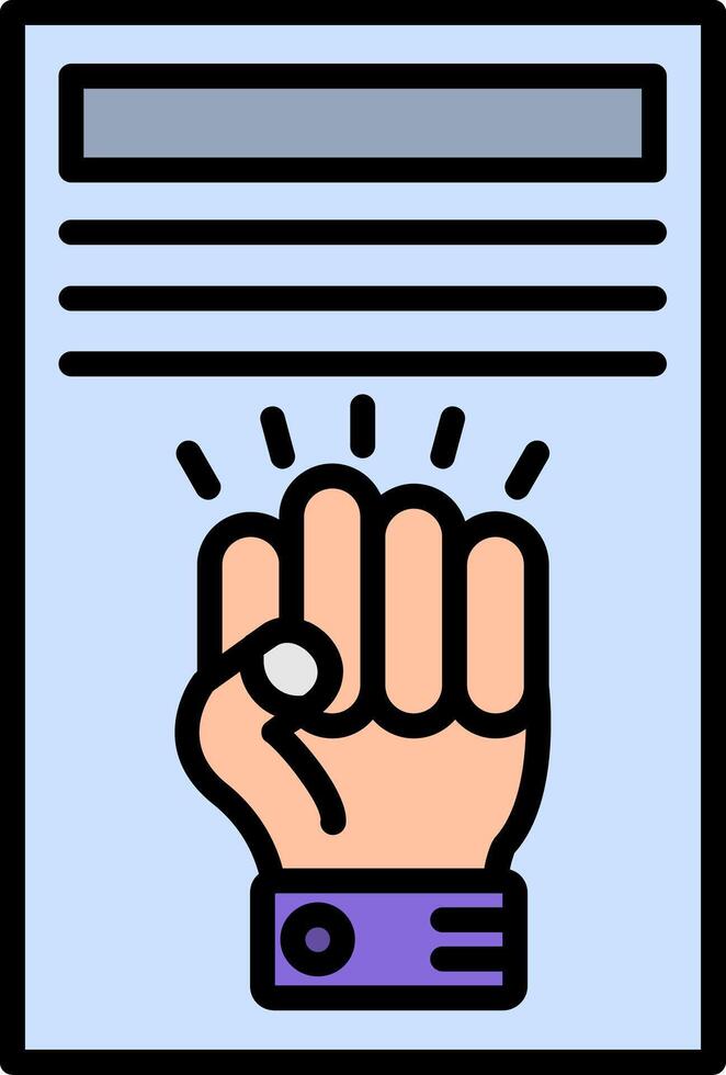 Human Rights Line Filled Icon vector