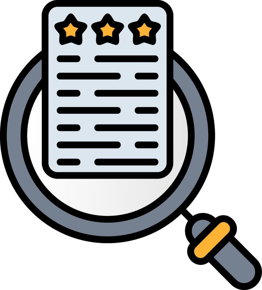 Analysis Line Filled Icon vector