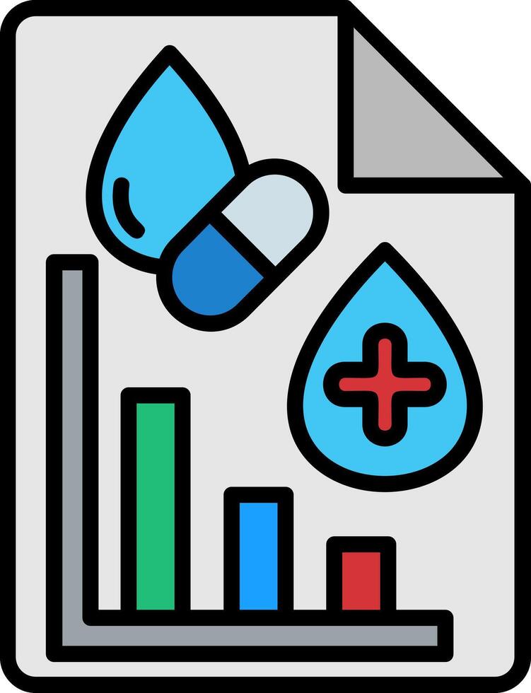 Analytic Line Filled Icon vector
