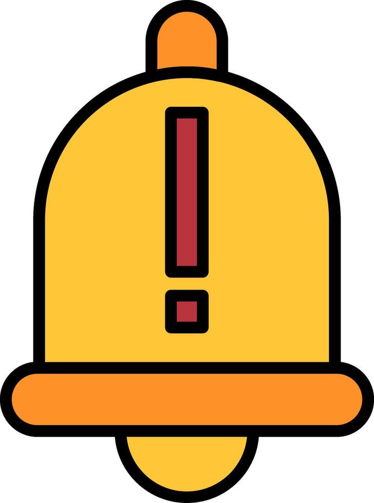 Notification Line Filled Icon vector