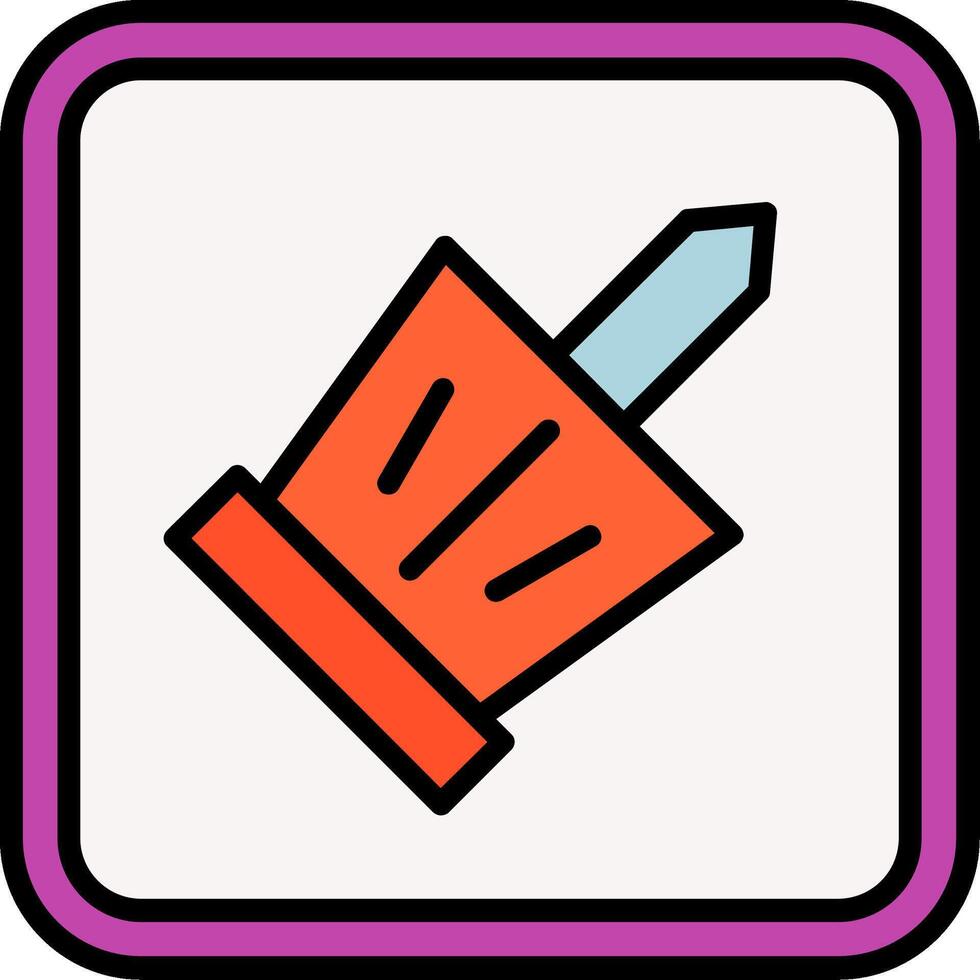 Pin Line Filled Icon vector