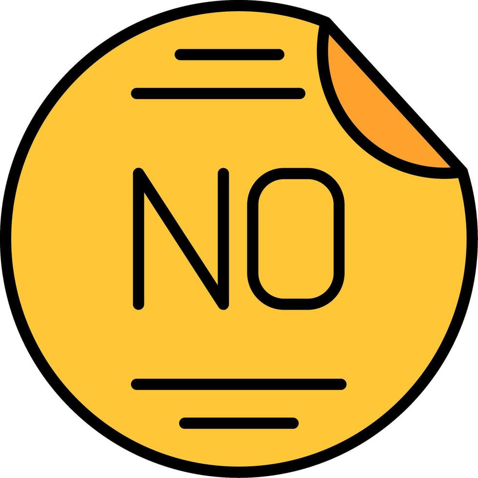 Sticker Line Filled Icon vector