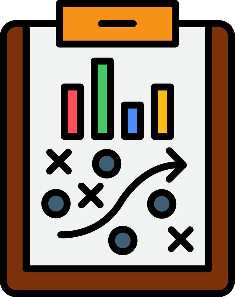 Strategy Line Filled Icon vector