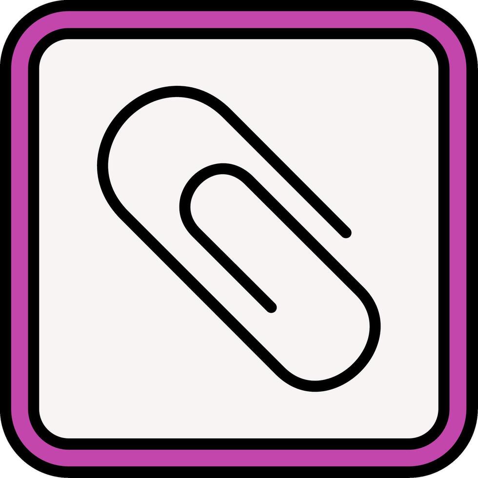 Attachment Line Filled Icon vector