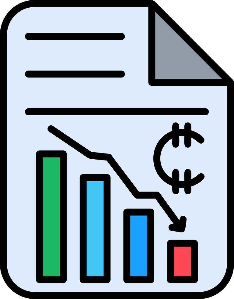 Euro Line Filled Icon vector