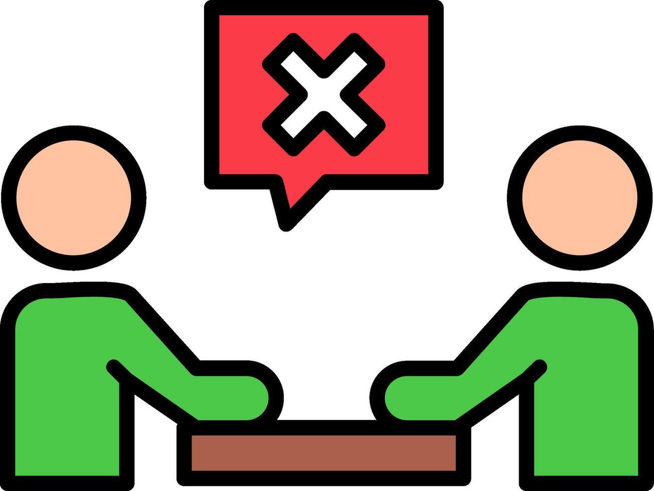 Meeting Cancel Line Filled Icon vector