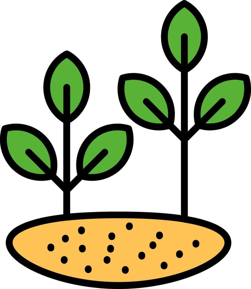 Plant Line Filled Icon vector