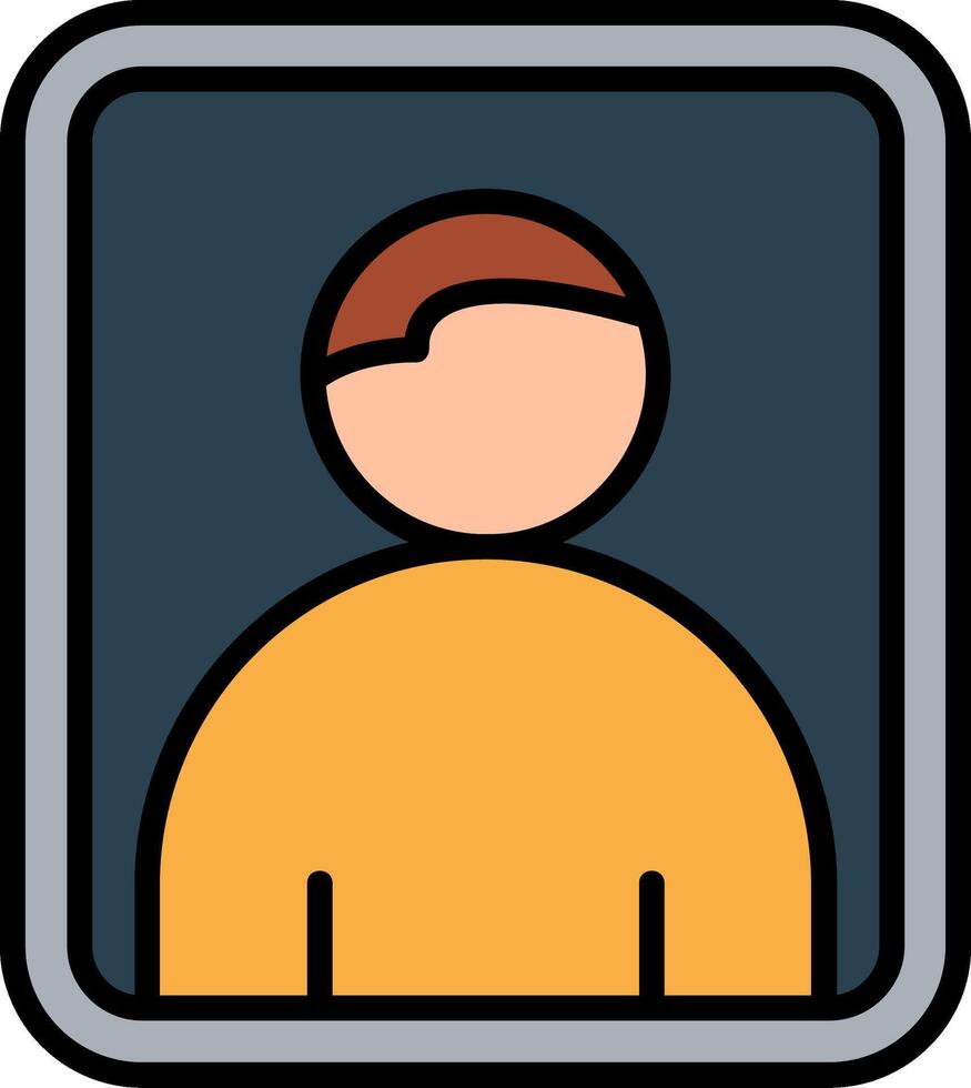 User Line Filled Icon vector