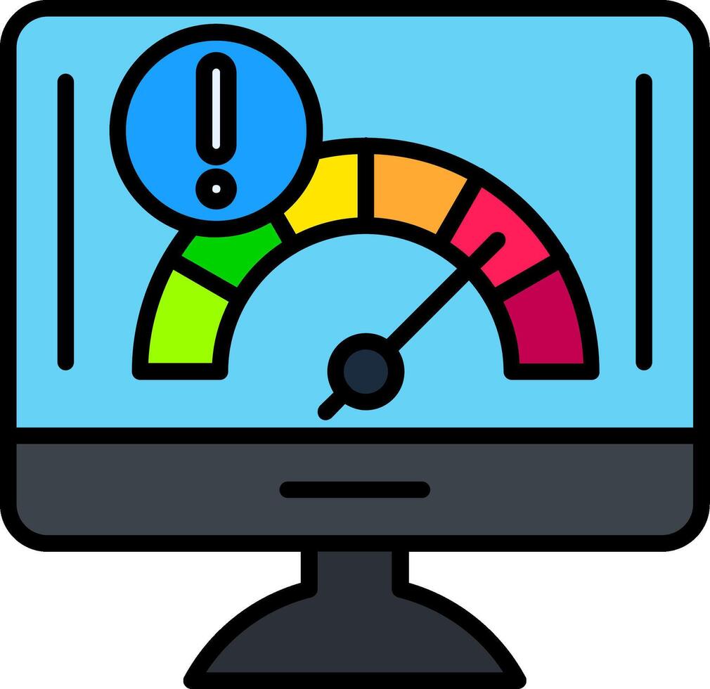 Tolerance Line Filled Icon vector