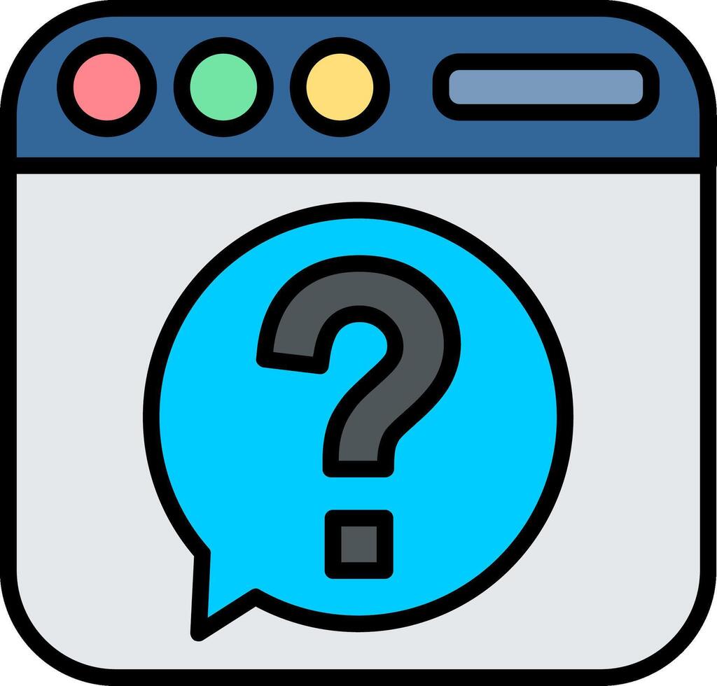Webpage Line Filled Icon vector
