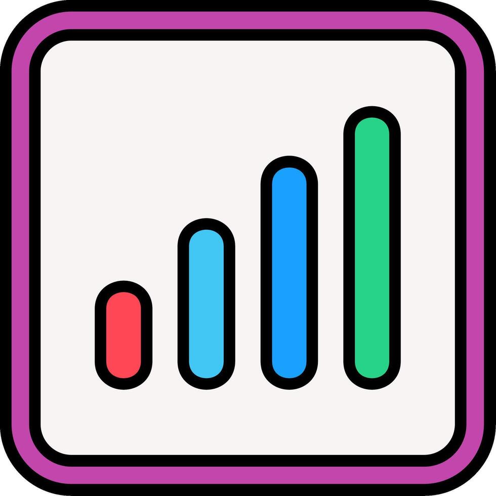 Signal Line Filled Icon vector