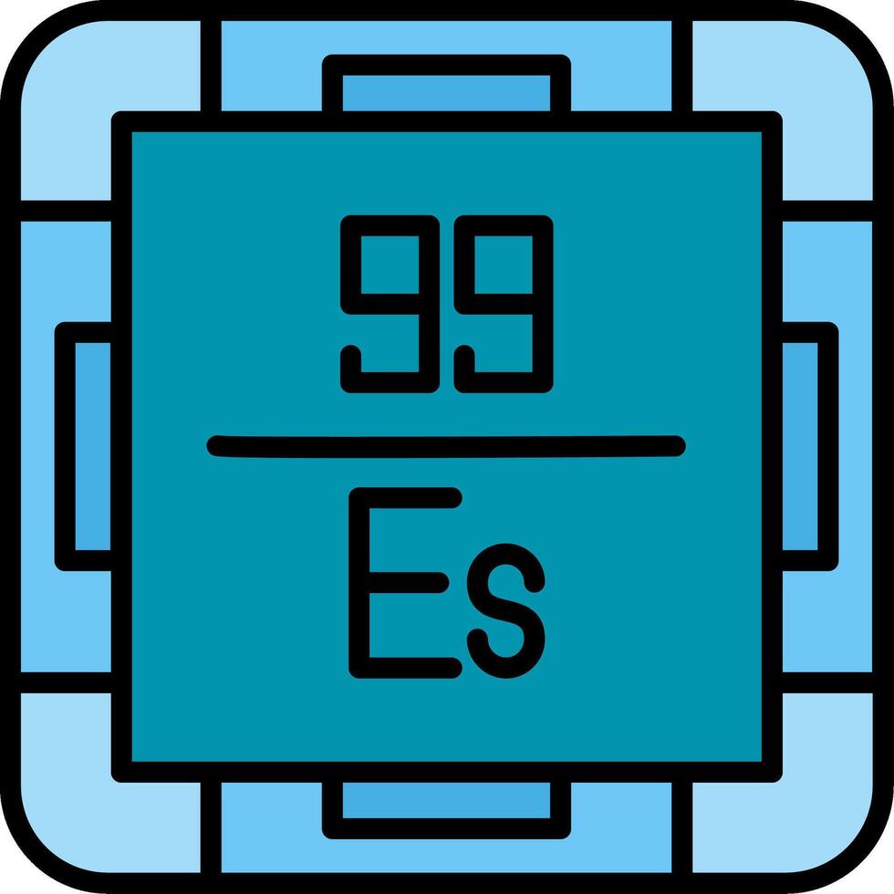 Einsteinium Line Filled Icon vector