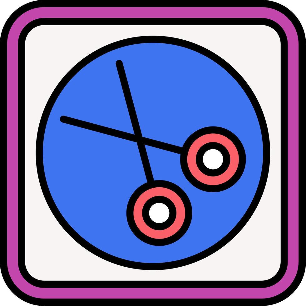 Cut Line Filled Icon vector