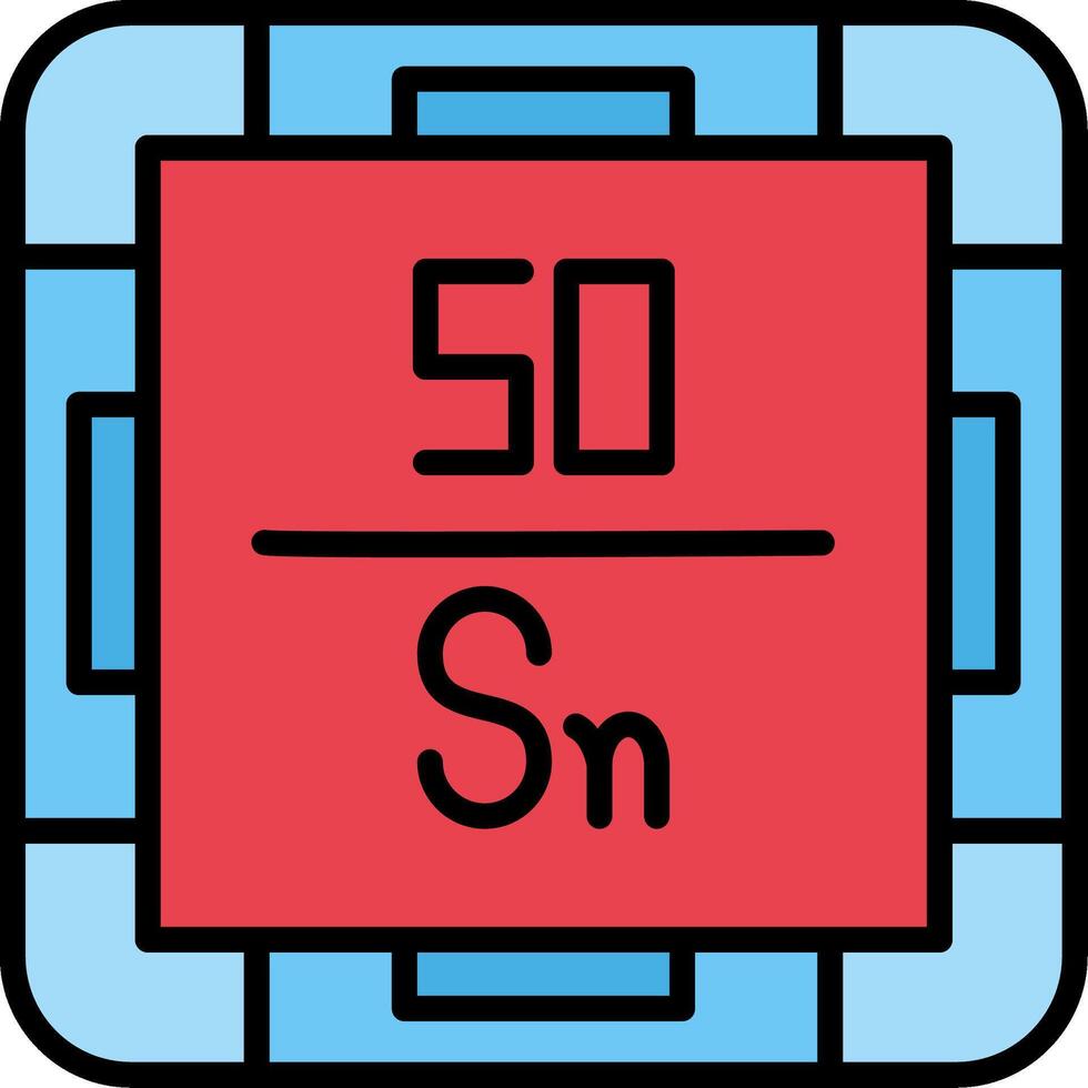 Tin Line Filled Icon vector
