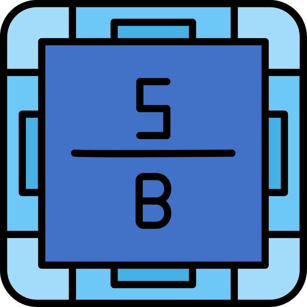 Boron Line Filled Icon vector