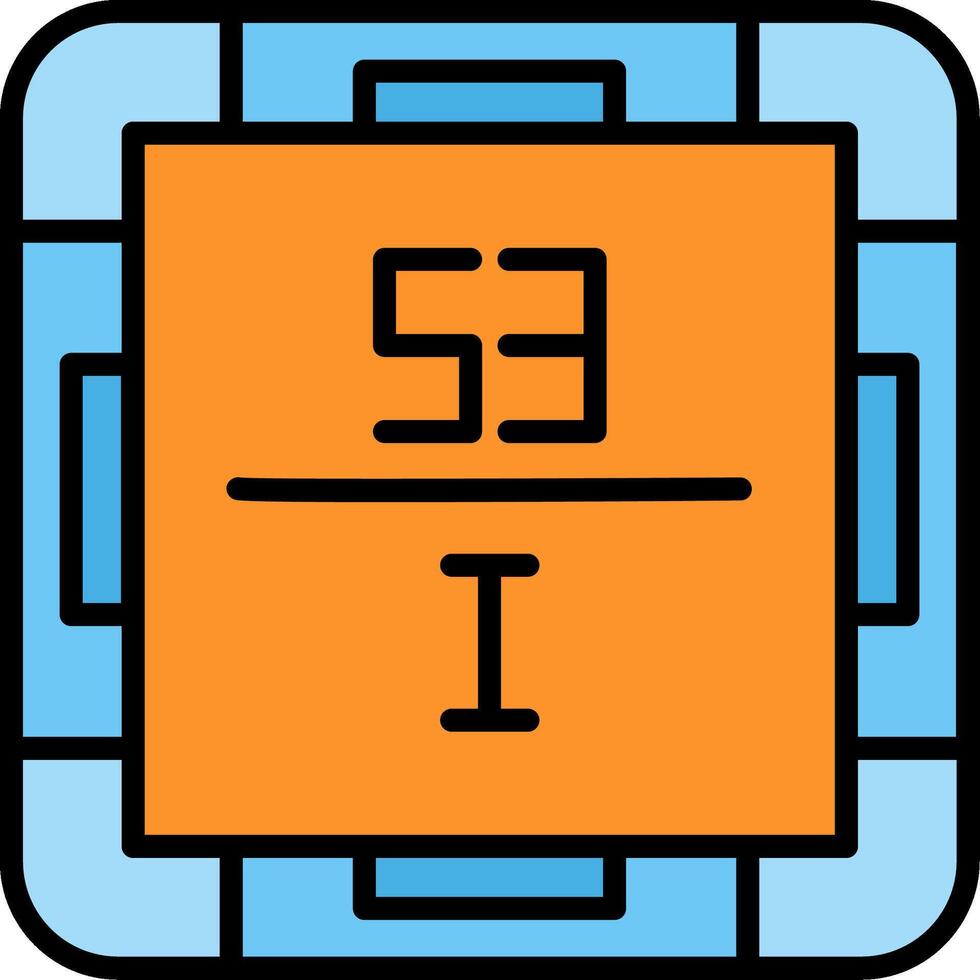 Iodine Line Filled Icon vector