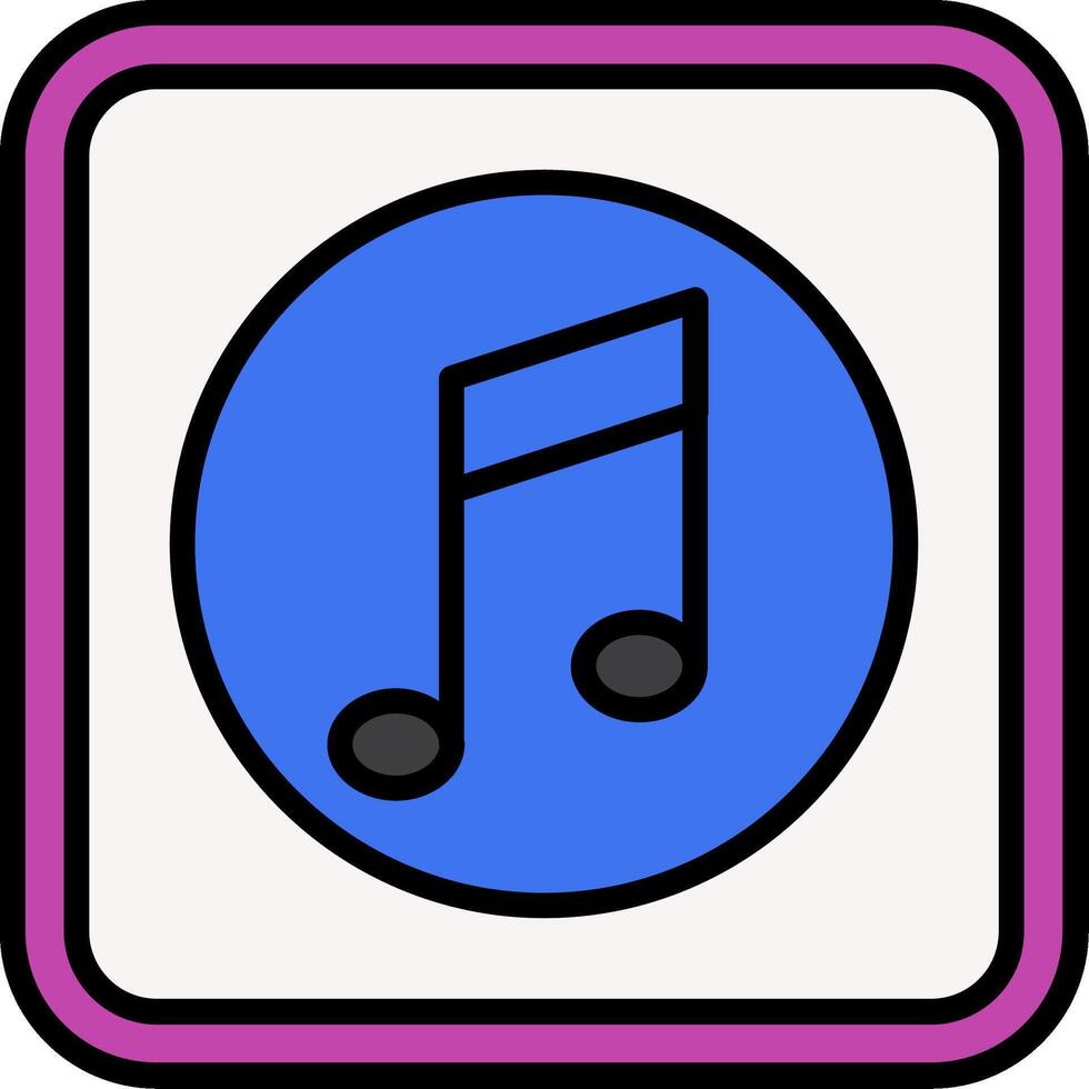 Music Line Filled Icon vector